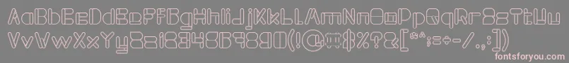 MAXIMUM KILOMETER Hollow Font – Pink Fonts on Gray Background