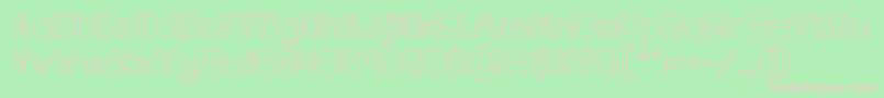 MAXIMUM KILOMETER Hollow Font – Pink Fonts on Green Background