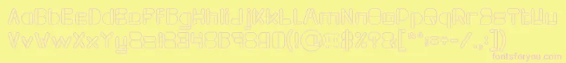 More about MAXIMUM KILOMETER Hollow Font MAXIMUM KILOMETER Hollow Font – Pink Fonts on Yellow Background