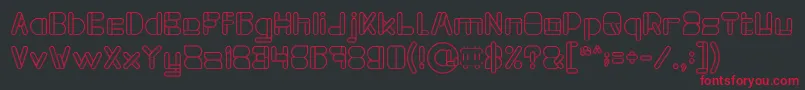 MAXIMUM KILOMETER Hollow Font – Red Fonts on Black Background