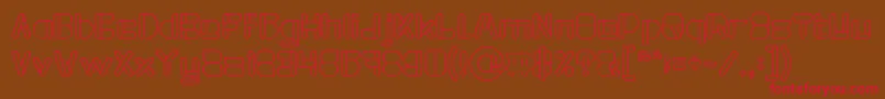 MAXIMUM KILOMETER Hollow Font – Red Fonts on Brown Background