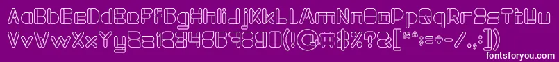 MAXIMUM KILOMETER Hollow Font – White Fonts on Purple Background