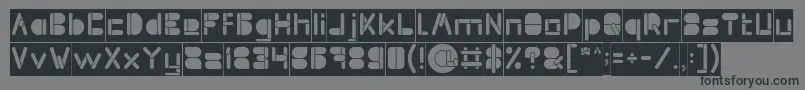 MAXIMUM KILOMETER inside inverse Font – Black Fonts on Gray Background