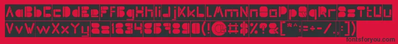 MAXIMUM KILOMETER inside inverse Font – Black Fonts on Red Background