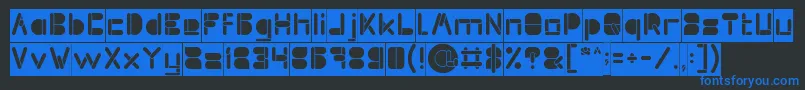 MAXIMUM KILOMETER inside inverse Font – Blue Fonts on Black Background