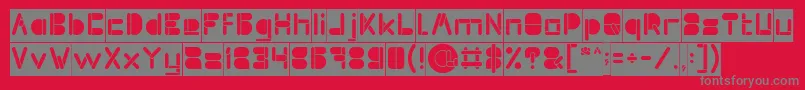 MAXIMUM KILOMETER inside inverse Font – Gray Fonts on Red Background