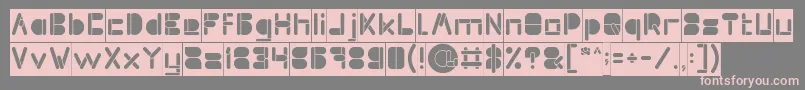 MAXIMUM KILOMETER inside inverse Font – Pink Fonts on Gray Background