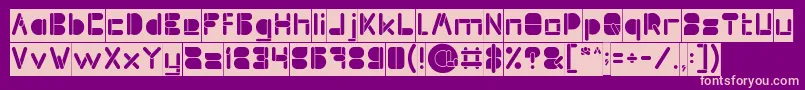 MAXIMUM KILOMETER inside inverse Font – Pink Fonts on Purple Background