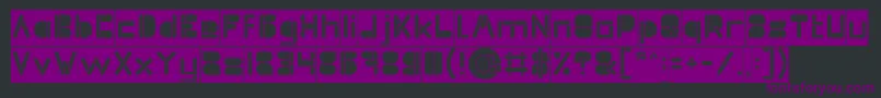 MAXIMUM KILOMETER inside inverse Font – Purple Fonts on Black Background