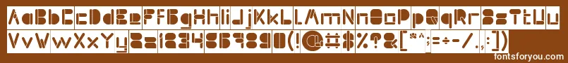 fuente MAXIMUM KILOMETER inside inverse – Fuentes Blancas Sobre Fondo Marrón
