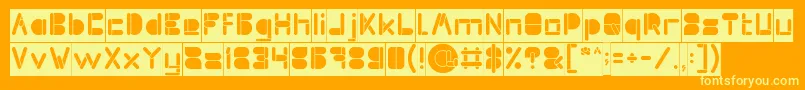 MAXIMUM KILOMETER inside inverse Font – Yellow Fonts on Orange Background