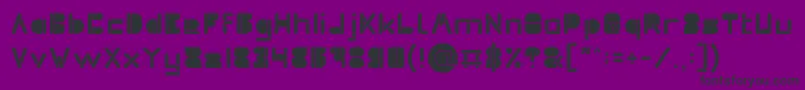MAXIMUM KILOMETER inside-fontti – mustat fontit violetilla taustalla