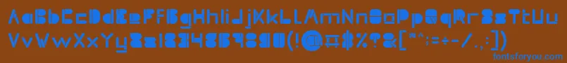 MAXIMUM KILOMETER inside Font – Blue Fonts on Brown Background