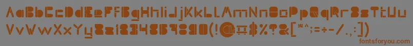 MAXIMUM KILOMETER inside Font – Brown Fonts on Gray Background