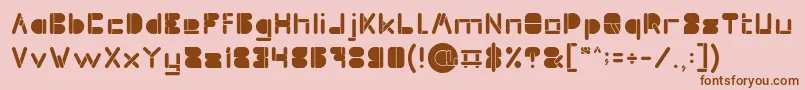 MAXIMUM KILOMETER inside Font – Brown Fonts on Pink Background