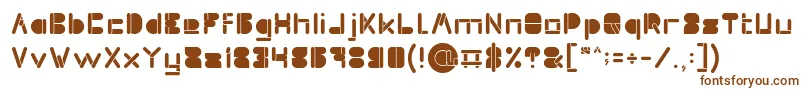 MAXIMUM KILOMETER inside Font – Brown Fonts on White Background