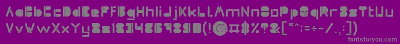フォントMAXIMUM KILOMETER inside – 紫の背景に灰色の文字