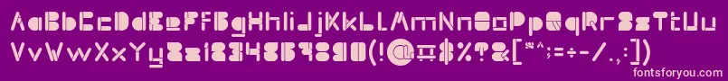 MAXIMUM KILOMETER inside Font – Pink Fonts on Purple Background