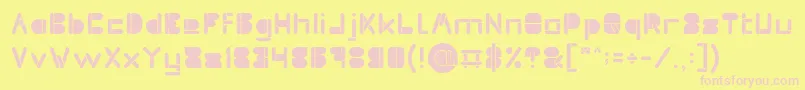 MAXIMUM KILOMETER inside Font – Pink Fonts on Yellow Background