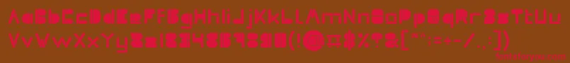 MAXIMUM KILOMETER inside Font – Red Fonts on Brown Background