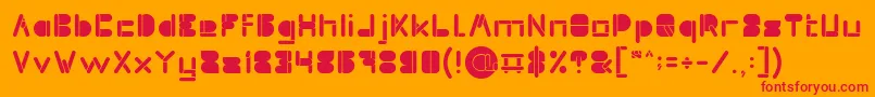 Шрифт MAXIMUM KILOMETER inside – красные шрифты на оранжевом фоне