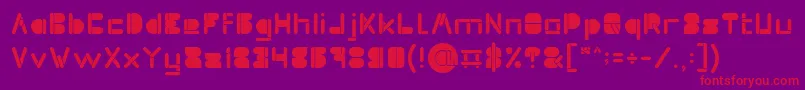 MAXIMUM KILOMETER inside Font – Red Fonts on Purple Background