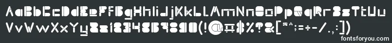 フォントMAXIMUM KILOMETER inside – 黒い背景に白い文字