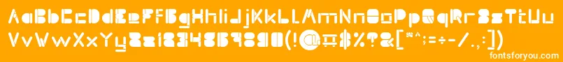 MAXIMUM KILOMETER inside Font – White Fonts on Orange Background