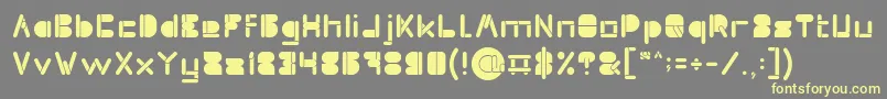 MAXIMUM KILOMETER inside Font – Yellow Fonts on Gray Background