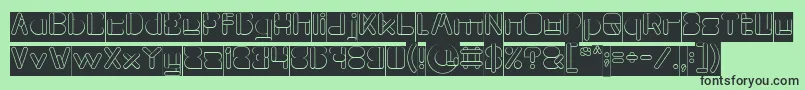 MAXIMUM KILOMETER Inverse Font – Black Fonts on Green Background