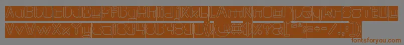 MAXIMUM KILOMETER Inverse-fontti – ruskeat fontit harmaalla taustalla