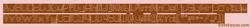 MAXIMUM KILOMETER Inverse Font – Brown Fonts on Pink Background