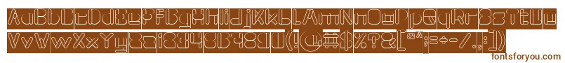 MAXIMUM KILOMETER Inverse Font – Brown Fonts on White Background