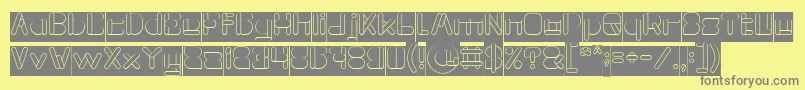 MAXIMUM KILOMETER Inverse Font – Gray Fonts on Yellow Background
