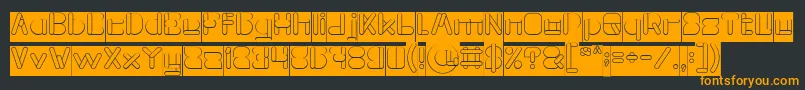 MAXIMUM KILOMETER Inverse Font – Orange Fonts on Black Background