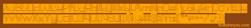 Шрифт MAXIMUM KILOMETER Inverse – оранжевые шрифты на коричневом фоне