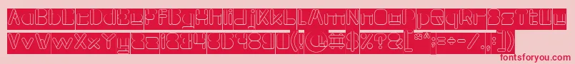 MAXIMUM KILOMETER Inverse-Schriftart – Rote Schriften auf rosa Hintergrund