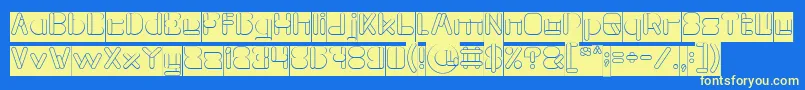 MAXIMUM KILOMETER Inverse Font – Yellow Fonts on Blue Background