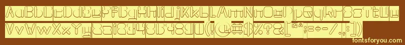 MAXIMUM KILOMETER Inverse Font – Yellow Fonts on Brown Background