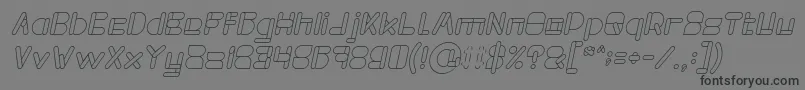 MAXIMUM KILOMETER Italic Font – Black Fonts on Gray Background