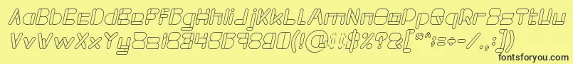 MAXIMUM KILOMETER Italic Font – Black Fonts on Yellow Background