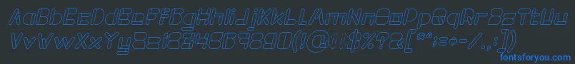 MAXIMUM KILOMETER Italic Font – Blue Fonts on Black Background