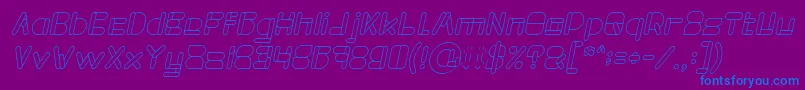 En savoir plus sur la police MAXIMUM KILOMETER Italic Police MAXIMUM KILOMETER Italic – polices bleues sur fond violet