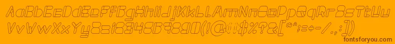 MAXIMUM KILOMETER Italic Font – Brown Fonts on Orange Background