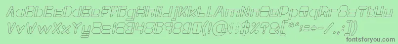 MAXIMUM KILOMETER Italic Font – Gray Fonts on Green Background