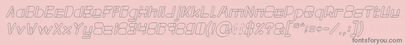 MAXIMUM KILOMETER Italic Font – Gray Fonts on Pink Background