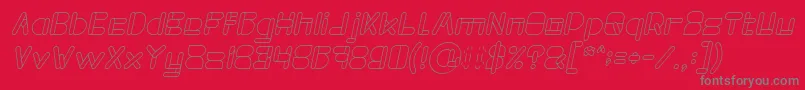 MAXIMUM KILOMETER Italic Font – Gray Fonts on Red Background