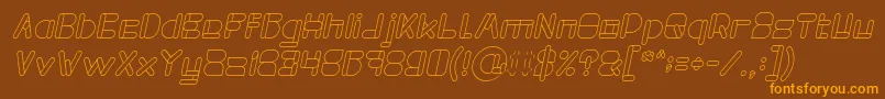 MAXIMUM KILOMETER Italic Font – Orange Fonts on Brown Background