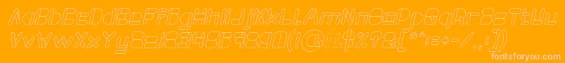 MAXIMUM KILOMETER Italic Font – Pink Fonts on Orange Background