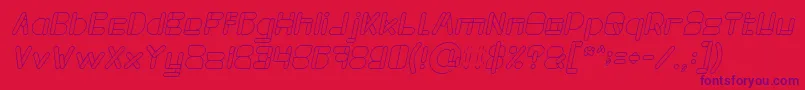 Шрифт MAXIMUM KILOMETER Italic – фиолетовые шрифты на красном фоне